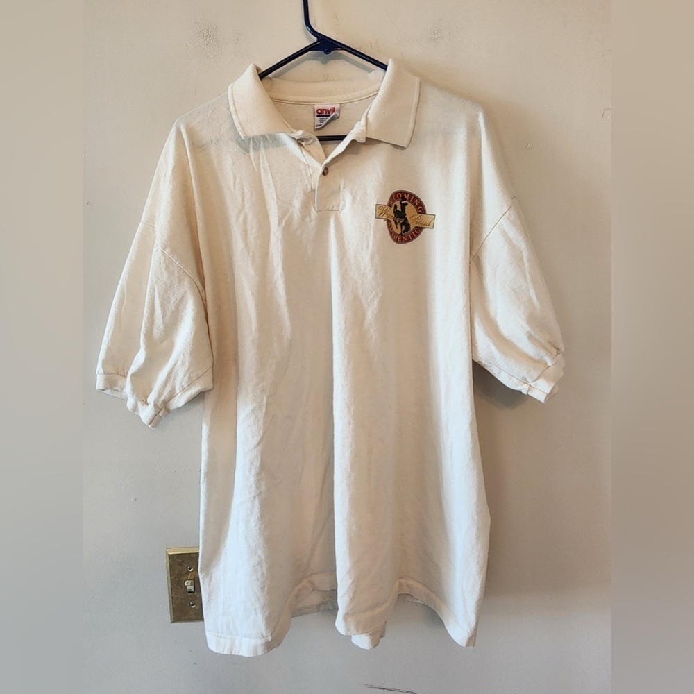 Vtg 90's Wyoming proud cowboy rodeo polo Anvil size mens 2xl - Picture 1 of 6